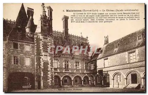 Ansichtskarte AK Maintenon Eure et Loir Le Chateau facade meridionale