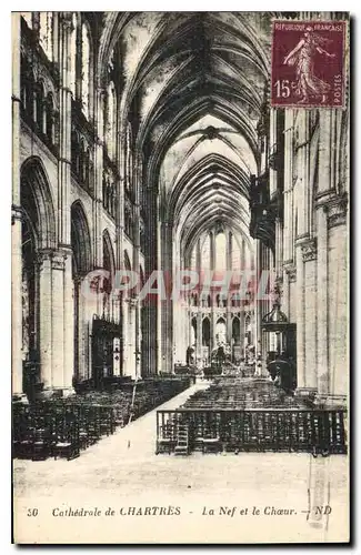 Ansichtskarte AK Cathedrale de Chartres La Nef et le Choeur