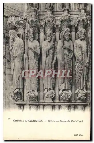 Ansichtskarte AK Cathedrale de Chartres Details du Porche du Portail sud