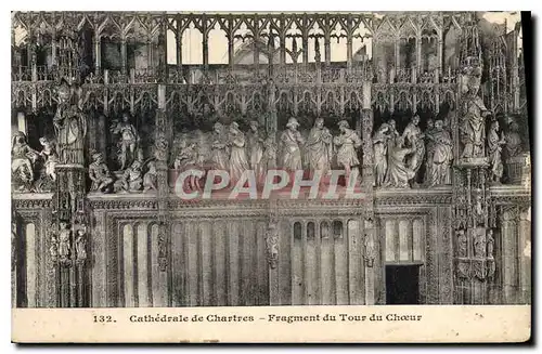 Cartes postales Cathedrale de Chartres Fragment du Tour du Choeur