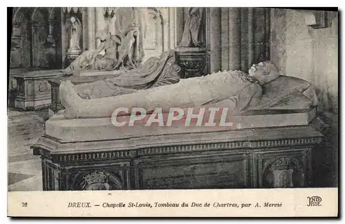 Ansichtskarte AK Dreux Chapelle St Louis Tombeau du Duc de Chartres par A Mercie