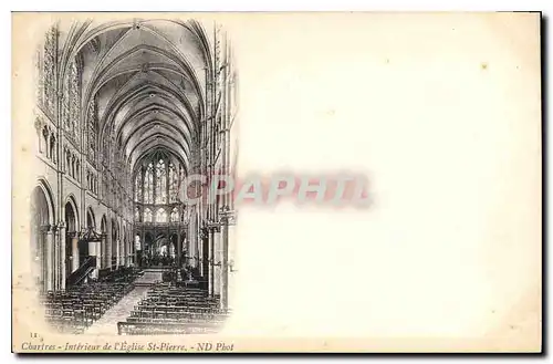 Cartes postales Chartres Interieur de l'eglise St Pierre