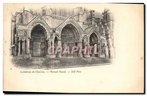 Cartes postales Cathedrale de Chartres Portail Nord