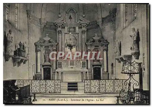 Ansichtskarte AK Anet E et L Interieur de l'Eglise La Nef