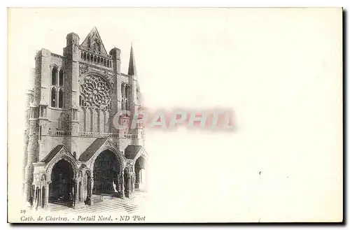 Cartes postales Cath de Chartres Portail Nord