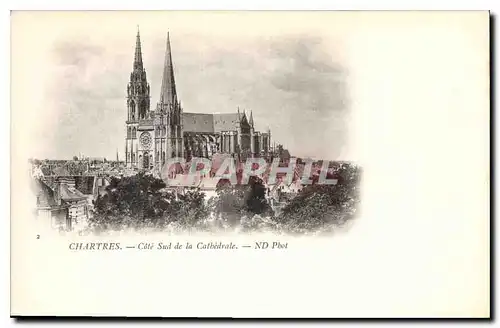 Cartes postales Chartres Cote sud de la Cathedrale