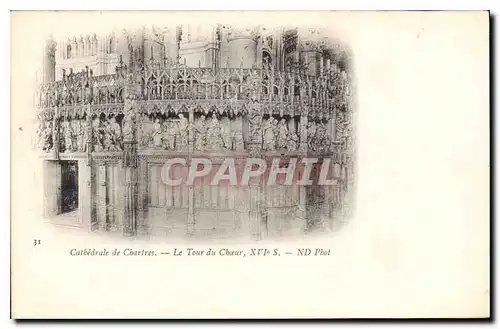 Cartes postales Cathedrale de Chartres Le Tour du Choeur