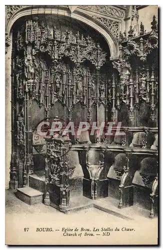 Cartes postales Bourg Eglise de Brou Les Stalles du Choeur