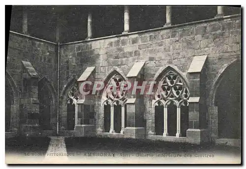 Cartes postales Ambronay Ain Galerie interieure des Cloitres