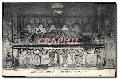 Cartes postales Eglise d'Ambronay Tombeau de Mauvoisin
