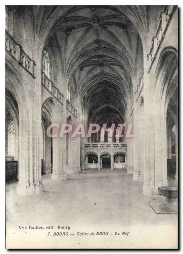 Cartes postales Bourg Eglise de Brou la Nef