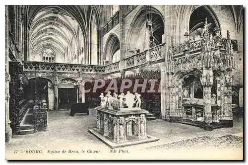 Cartes postales Bourg Eglise de Brou le Choeur