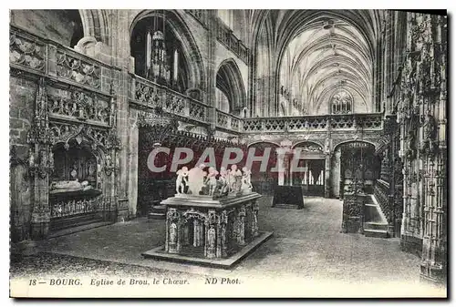 Cartes postales Bourg Eglise de Brou le Choeur