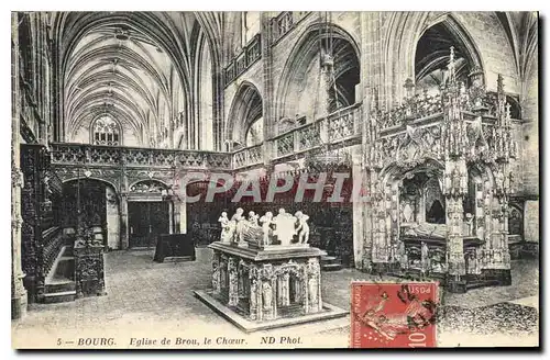 Cartes postales Bourg Eglise de Brou le Choeur