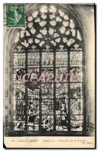Cartes postales Eglise de Brou Vitrail le Triomphe de la Vierge