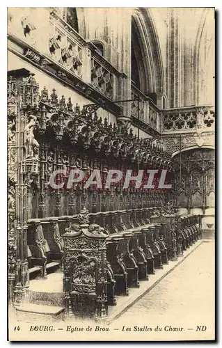 Ansichtskarte AK Bourg Eglise de Brou Les Stalles du Choeur