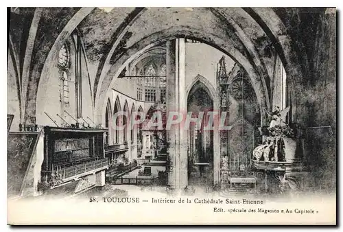 Cartes postales Toulouse Interieur de la Cathedrale Saint Etienne