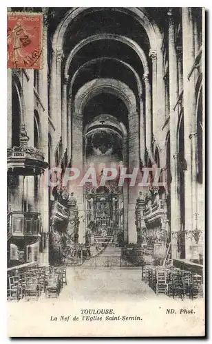 Cartes postales Toulouse La Nef de l'Eglise Saint Sernin