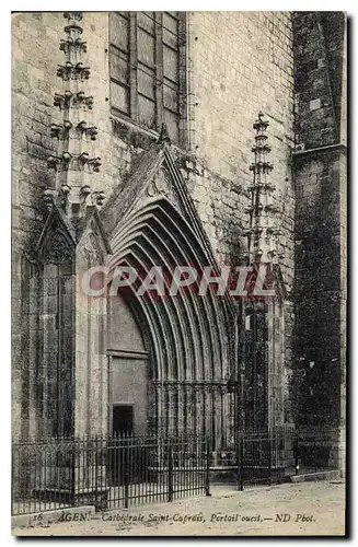 Cartes postales Agen Cathedrale Saint Caprais Portail ouest
