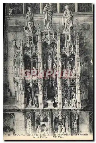 Ansichtskarte AK Bourg Eglise de Brou Retable en marbre de la Chapelle de la Vierge