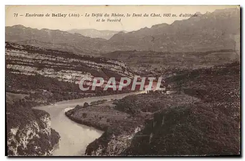 Cartes postales Environs de Belley Ain Le Defile du Rhone la Dent du Chat et le Revard