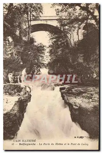 Cartes postales L'Ain illustre La Perle du Rhone et le Pont de Lucey