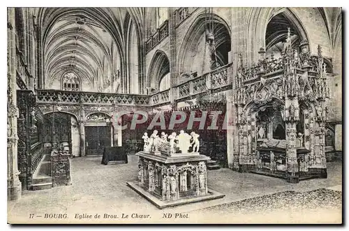 Cartes postales Bourg Eglise de Brou Le Choeur