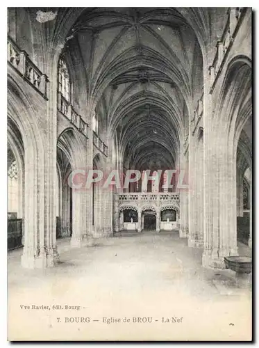 Cartes postales Bourg Eglise de Brou la Nef