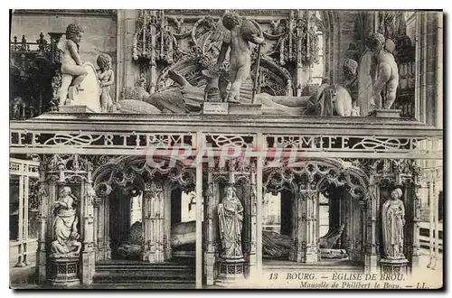 Cartes postales Bourg Eglise de Brou Maulosee de Philibert le Beau