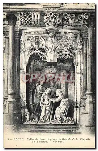 Cartes postales Bourg Eglise de Brou Figures du Retable de la Chapelle de la Virge