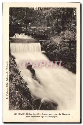 Cartes postales Divonne les Bains Grande source de la Divonne Etablissement hydrotherapique