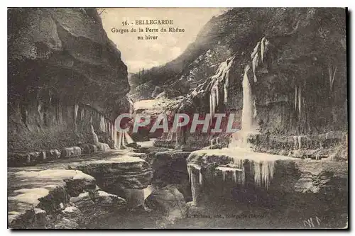 Ansichtskarte AK Bellegarde Gorges de la Perle du Rhone en hiver