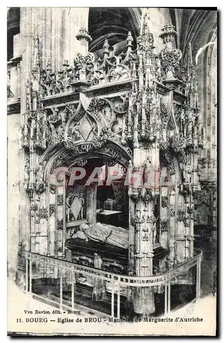 Cartes postales Bourg Eglise de Brou Maulosee de Marguerite d'Autriche