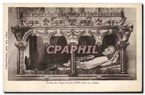 Cartes postales Corps du Saint Cure d'Ars dans sa chasse