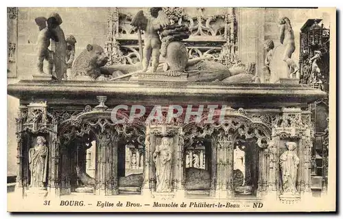 Cartes postales Bourg Eglise de Brou Mausolee de Philibert le Beau