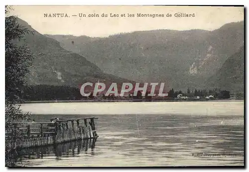 Cartes postales Nantua un Coin du Lac et les Montagnes de Colliard