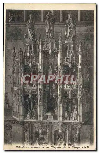 Ansichtskarte AK Bourg Eglise de Brou Retable en marbre de la Chapelle de la Vierge