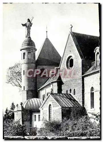 Cartes postales Mont Ste Odile La Nouvelle Tour et Statue de Ste Odile benissant l'Alsace