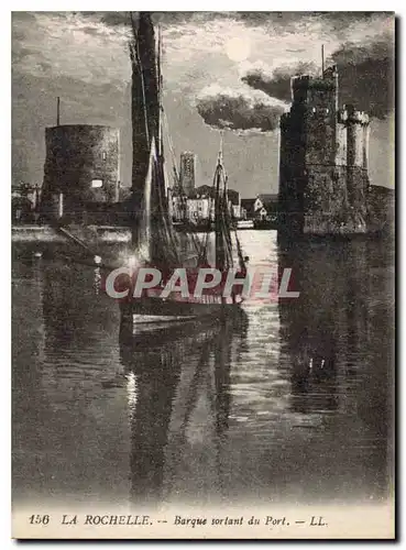Cartes postales La Rochelle Barque sortant du Port Bateau