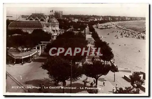 Cartes postales Royan la plage le casino municipal la passerelle