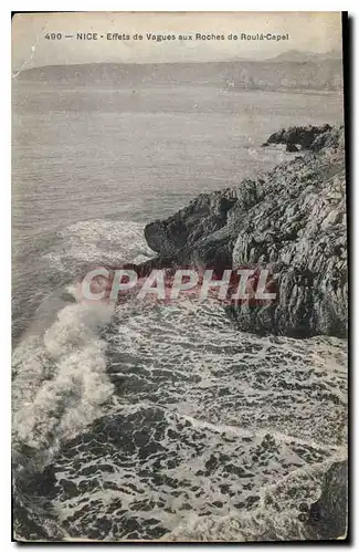 Cartes postales Nice Effets de Vagues aux Roches de Routa Capel