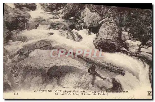 Cartes postales Gorges du Loup Alpes Maritimes Ligne du Sud de la France la Chute du Loup 6 kilom du Viaduc