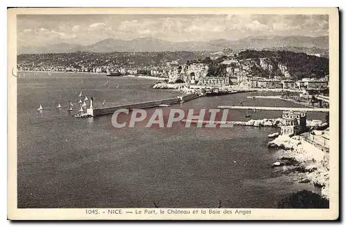 Cartes postales Nice Le Port le Chateau et la Baie des Anges