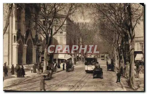 Ansichtskarte AK Nice Avenue de la Gare Tramway