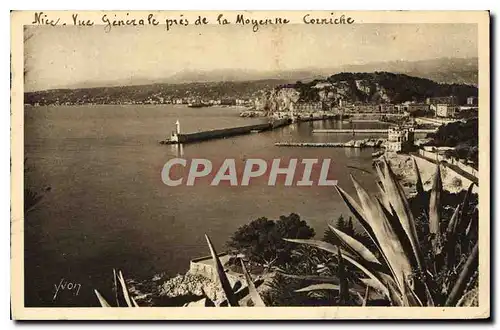 Ansichtskarte AK La Douce France Cote d'Azur Nice Alpes Maritimes vue generale prise de la Moyenne Corniche