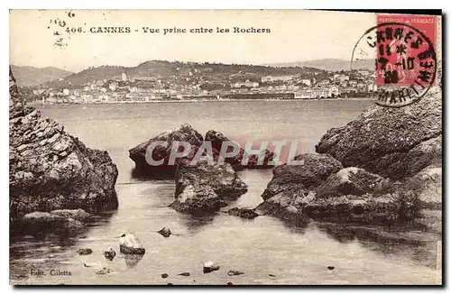 Cartes postales Cannes vue prise entre les Rochers