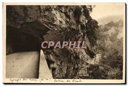 Cartes postales La Douce France Gorges du Loup A M Entree du Tunnel