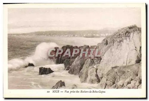 Cartes postales Nice Vue prise des Rochers de Roba Capeu