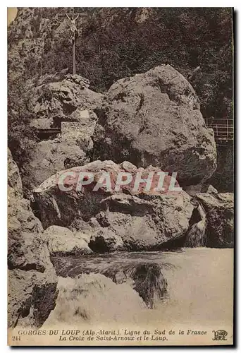 Ansichtskarte AK Gorges du Loup Alp Marit Ligne du Sud de la France la Croix de Sainte Arnoux et le Loup