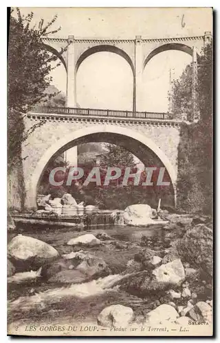 Ansichtskarte AK Les Gorges du Loup Viaduc sur le Torrent